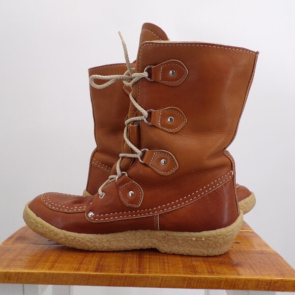 Vintage Glo-Warm Women's 11 Insulated Leather Winter Boots. Excellent Condition - Picture 4 of 12